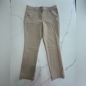 Tan Cropped Chino Pants Relaxed Fit